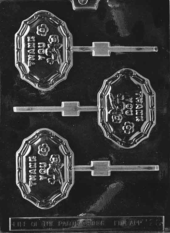 Thank You Lollipop Chocolate Mould